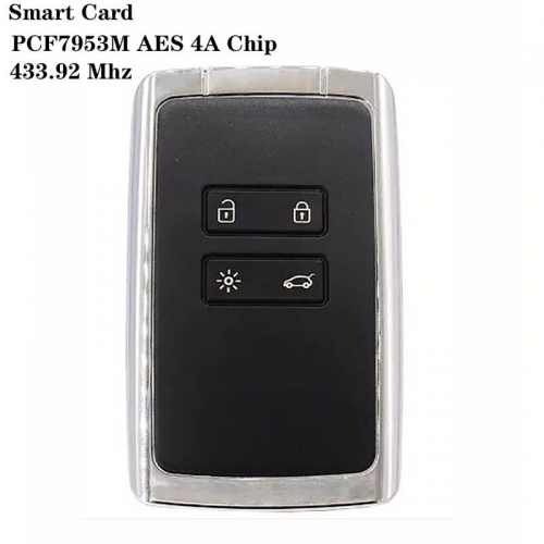 4BTN Smart Remote Key 433.92 Mhz HITAG PCF7953M AES 4A CHIP For Renaul*t Espace Megane4 Talisman 5 Kadjar 2015