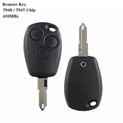 3Button Remote Key 433MHz 7946/7947Chip NE72 For Renaul*t 