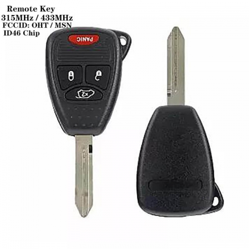 Remote Key 3+1 Button ID46 315MHz/433MHz FCCID: M3N/OHT For Chrysle*r 