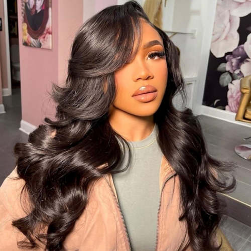 XS Hair 13x4 Virgin Hair Brazilian Unprocessed HD Lace Frontal Body Wave  Human Wig