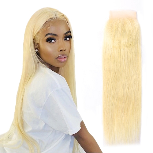 XS Hair 613 Cuticle Aligned Virgin Transparent 4x4 Lace Closure Straight