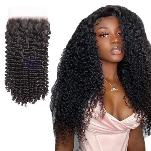 XS Hair  Virgin HD 5x5 Lace Closure Deep Curly