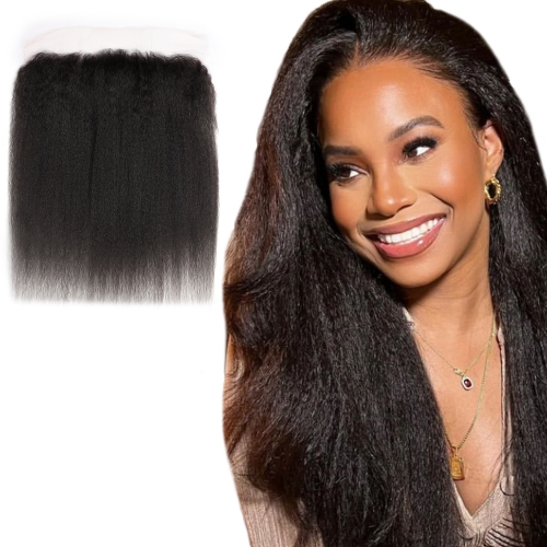 XS Hair Raw Virgin Hair 13*4 HD Lace Frontal Kinky Straight