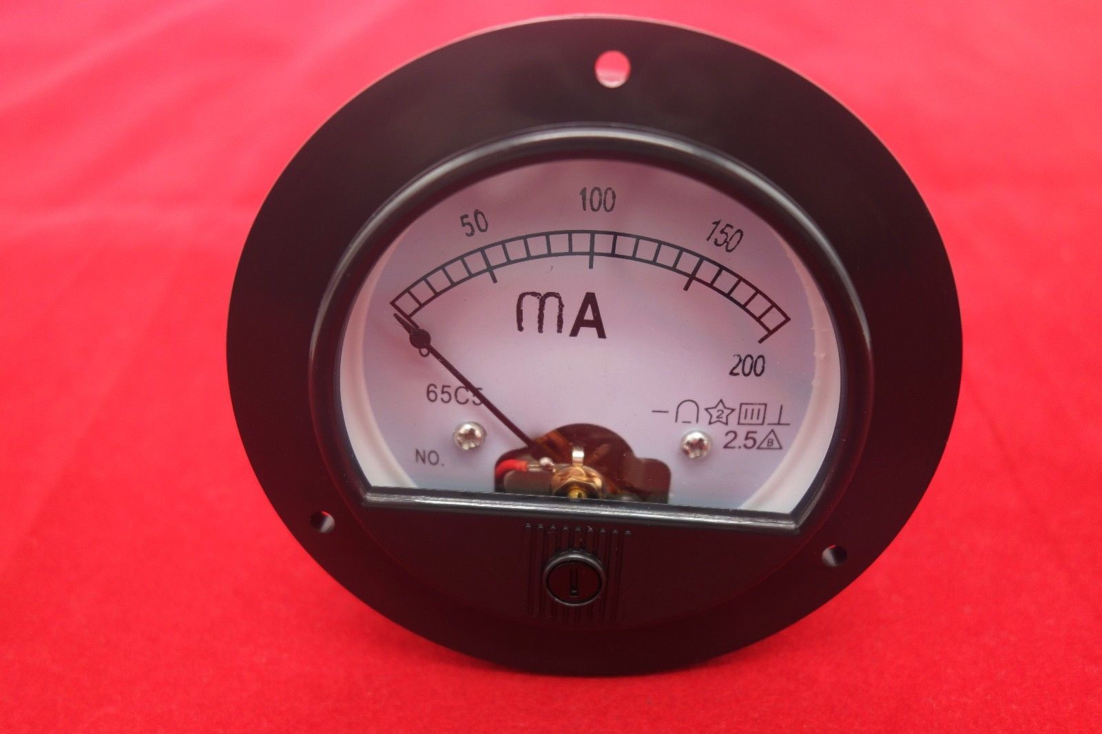 DC 0-200mA Round Analog Ammeter Panel AMP Current Meter Dia. 90mm Direct Connect