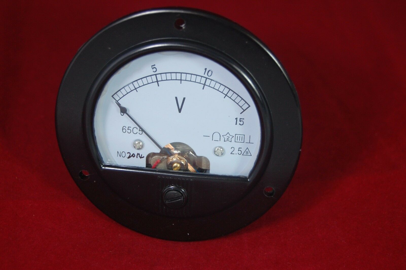 DC 0-15V Round Analog Voltmeter Voltage Panel meter Dia. 90mm directly Connect