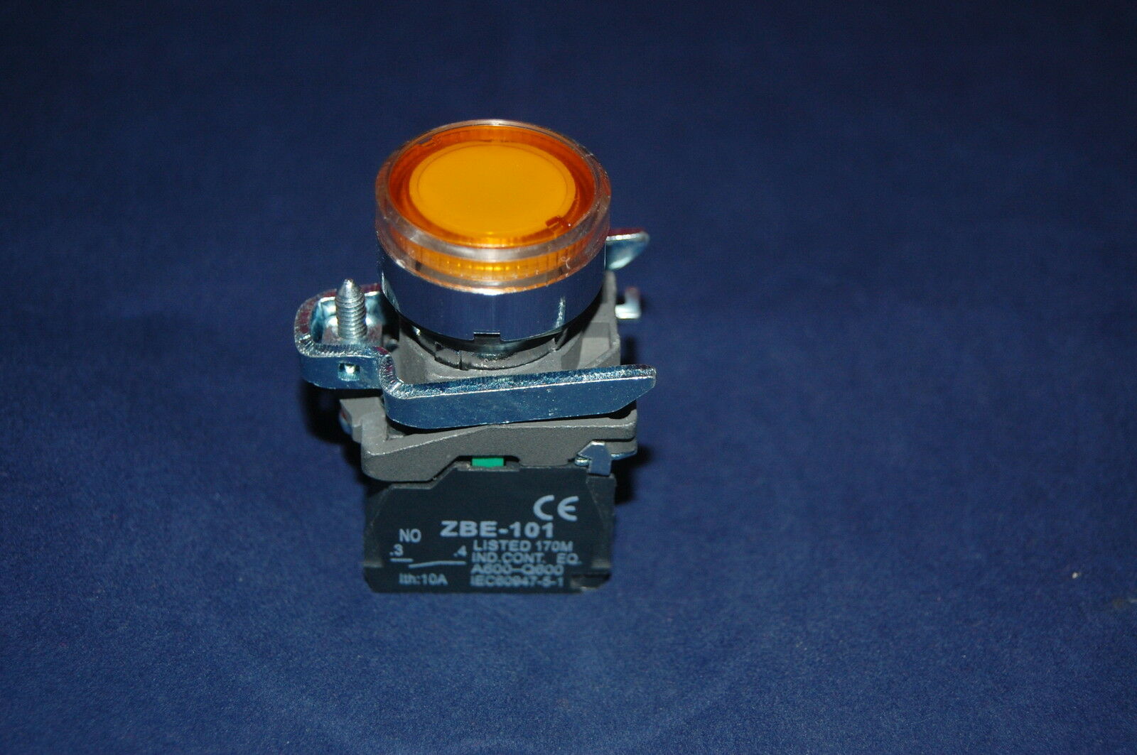 10PC 22MM  Illuminated pushbuttons  Fits XB4BW35B5 24V AC/DC Orange