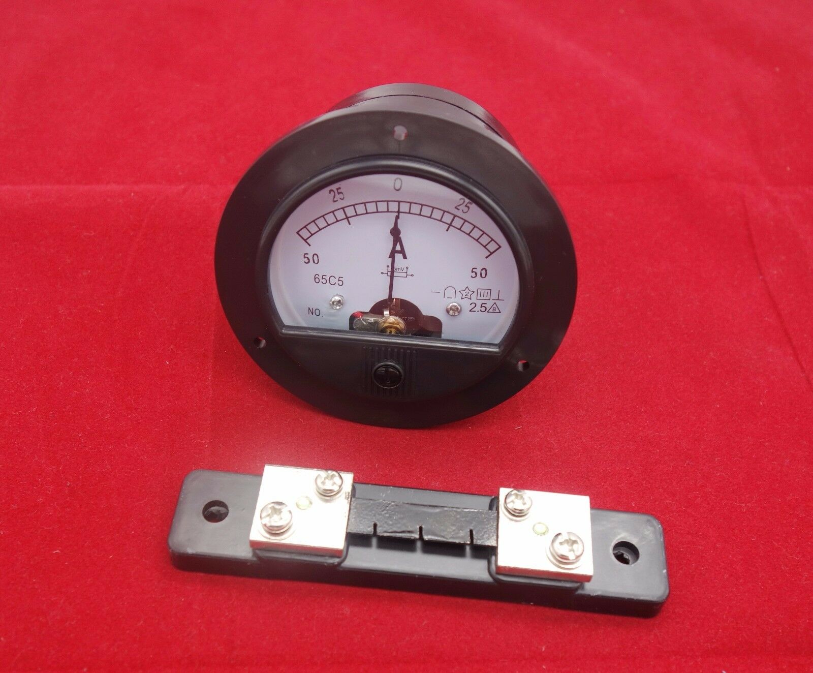 DC Minus Zero Plus -50A-+50A Analog Dia.90mm Analogue Ammeter AMP Panel meter