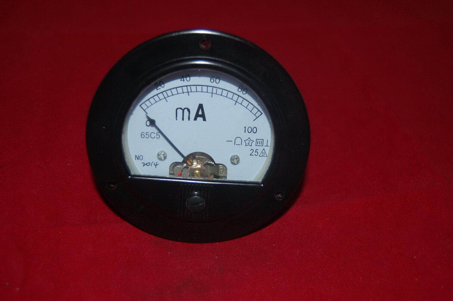 DC 0-100mA Round Analog Ammeter Panel AMP Current Meter Dia. 90mm Direct Connect