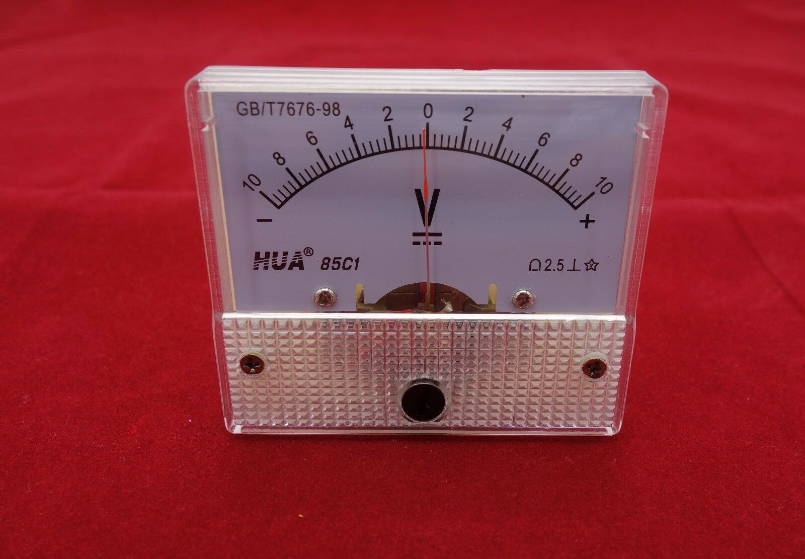 DC Minus Zero Plus -10V-+10V Analog 85C1 56*64mm  Voltage Analogue Panel meter