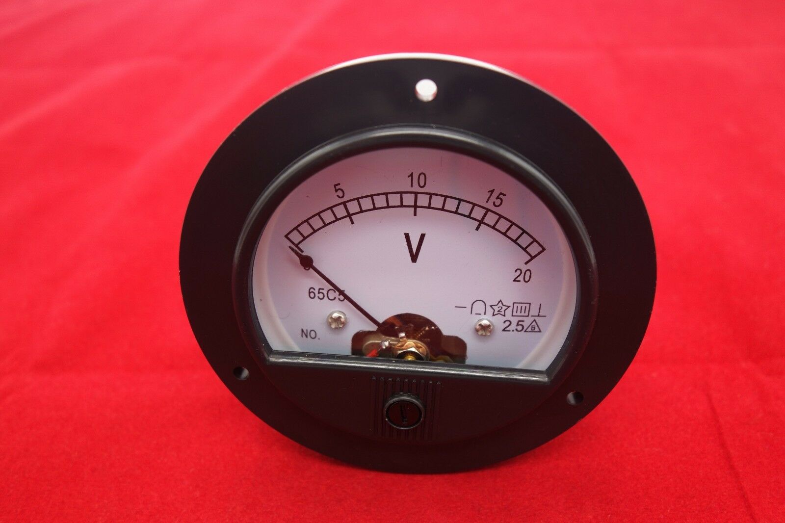DC 0-20V Analog Voltmeter Voltage panel meter Dia. 90mm DH62 direct Connect