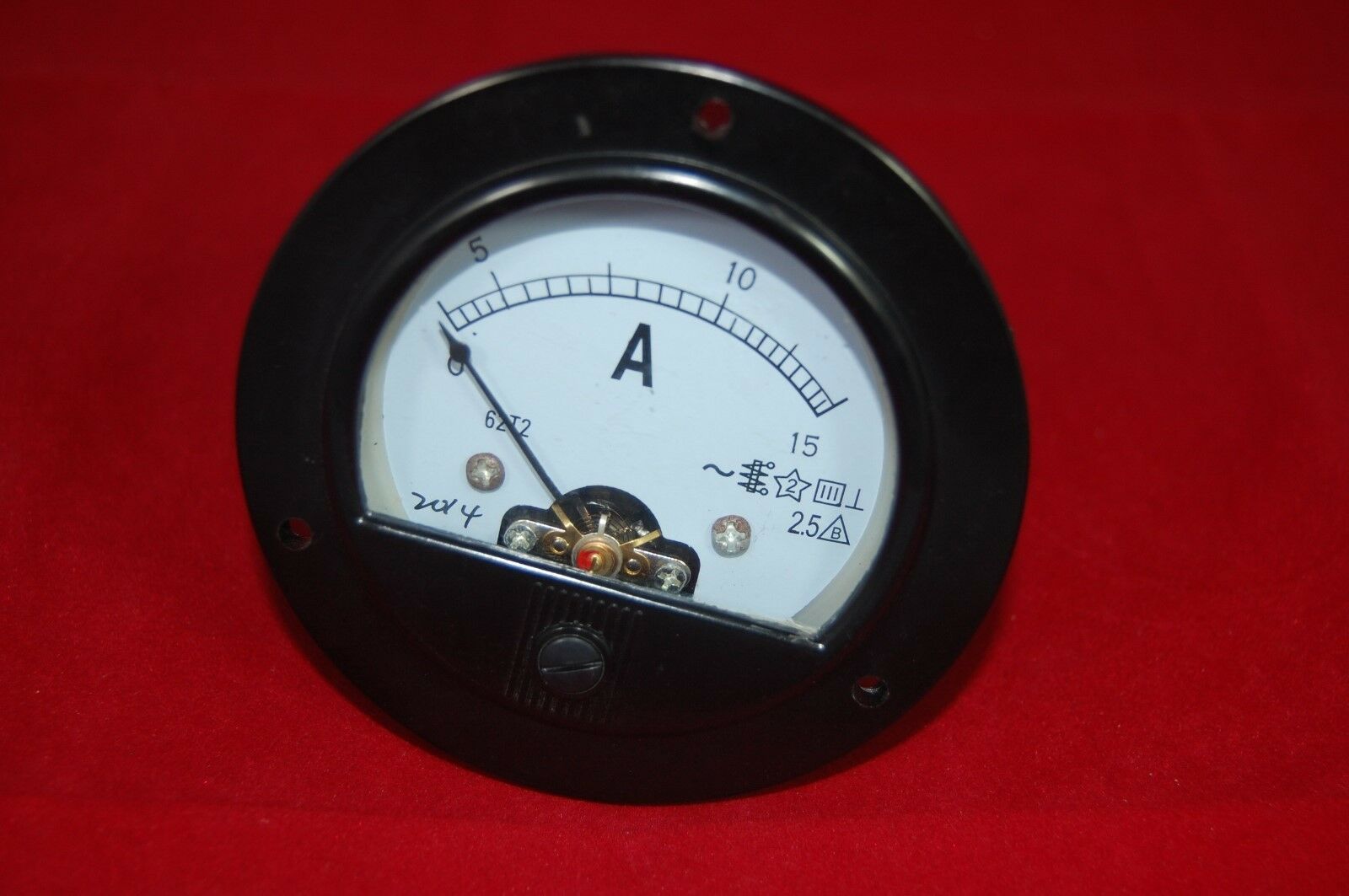 AC 0-15A Round Analog Ammeter Panel AMP Current Meter Dia. 90mm Direct Connect