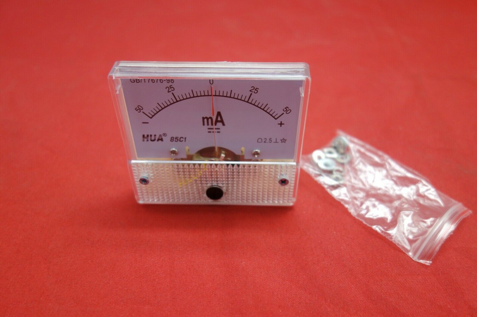 DC Minus Zero Plus -50mA-+50mA Analog 85C1 Analogue Ammeter AMP Panel meter