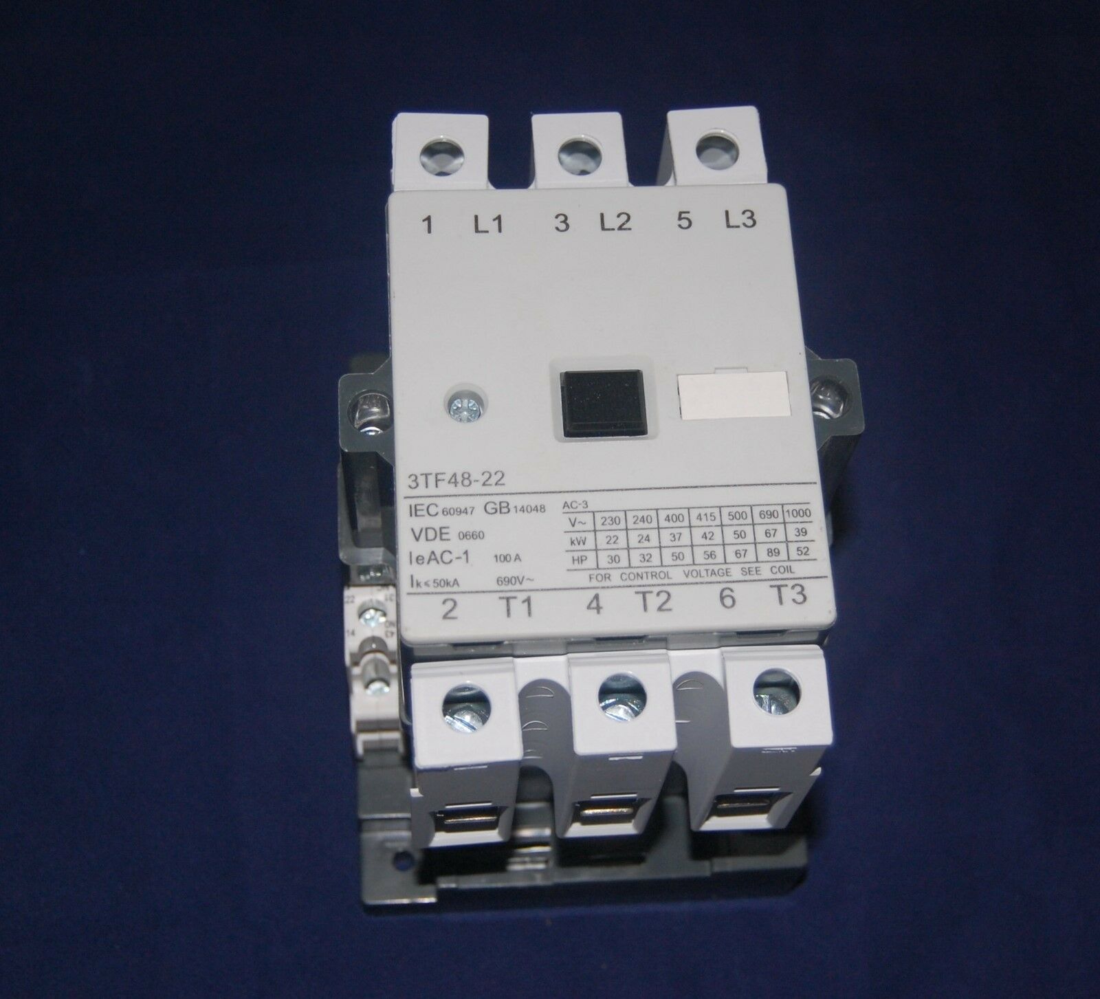 1pc New FITS 3TF48 22 AC CONTACTOR 75A COIL 48V AC 50/60HZ
