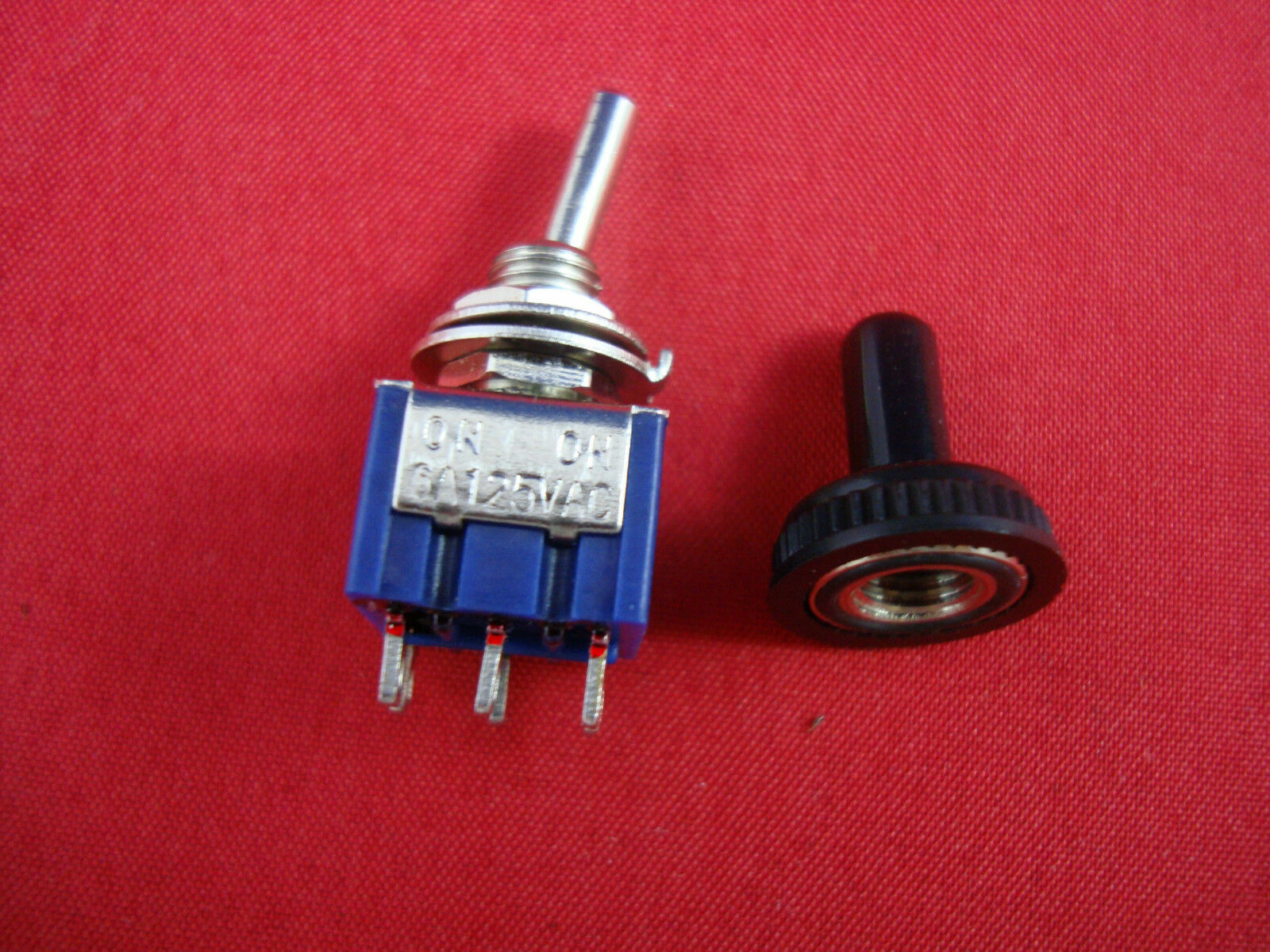 10PCS  DPDT Miniature Toggle Switch ON-ON Maintained Water Proof 6 Pins