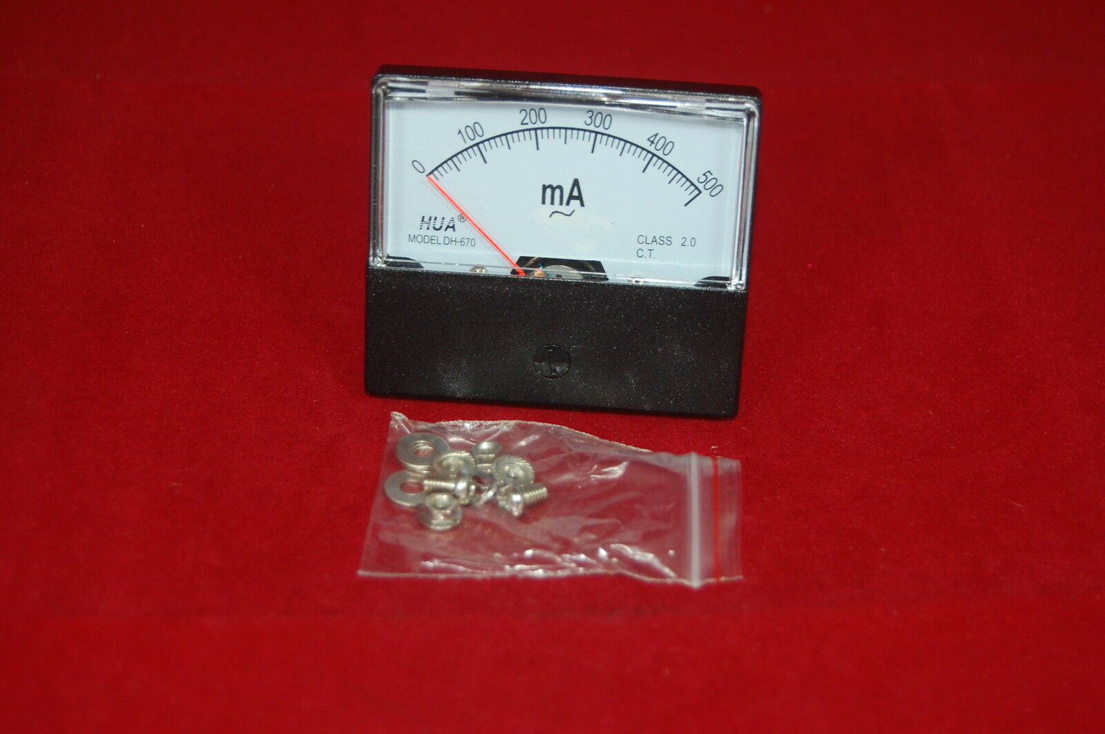 AC 500mA Analog Ammeter Panel AMP Current Meter 0-500mA 60*70mm directly Connect