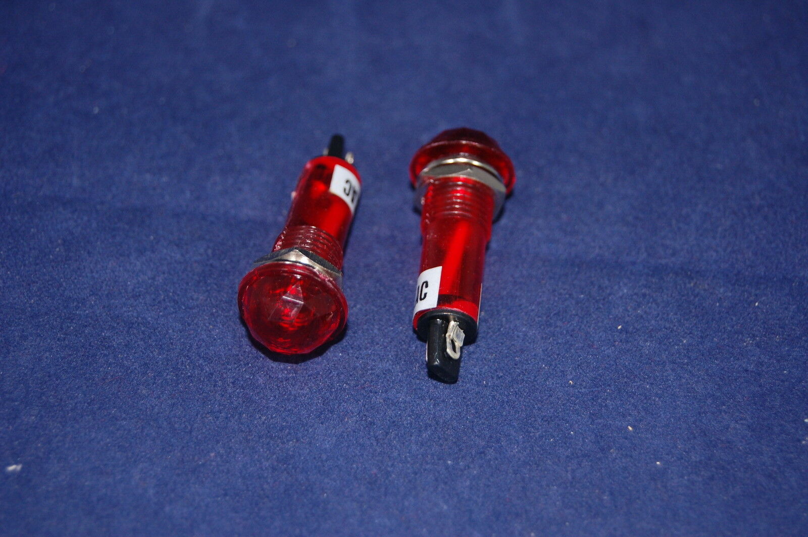 5 Pcs 12V AC/DC 10mm RED Mini Plug in Incandescent Pilot Light Fresnel Dome Cap