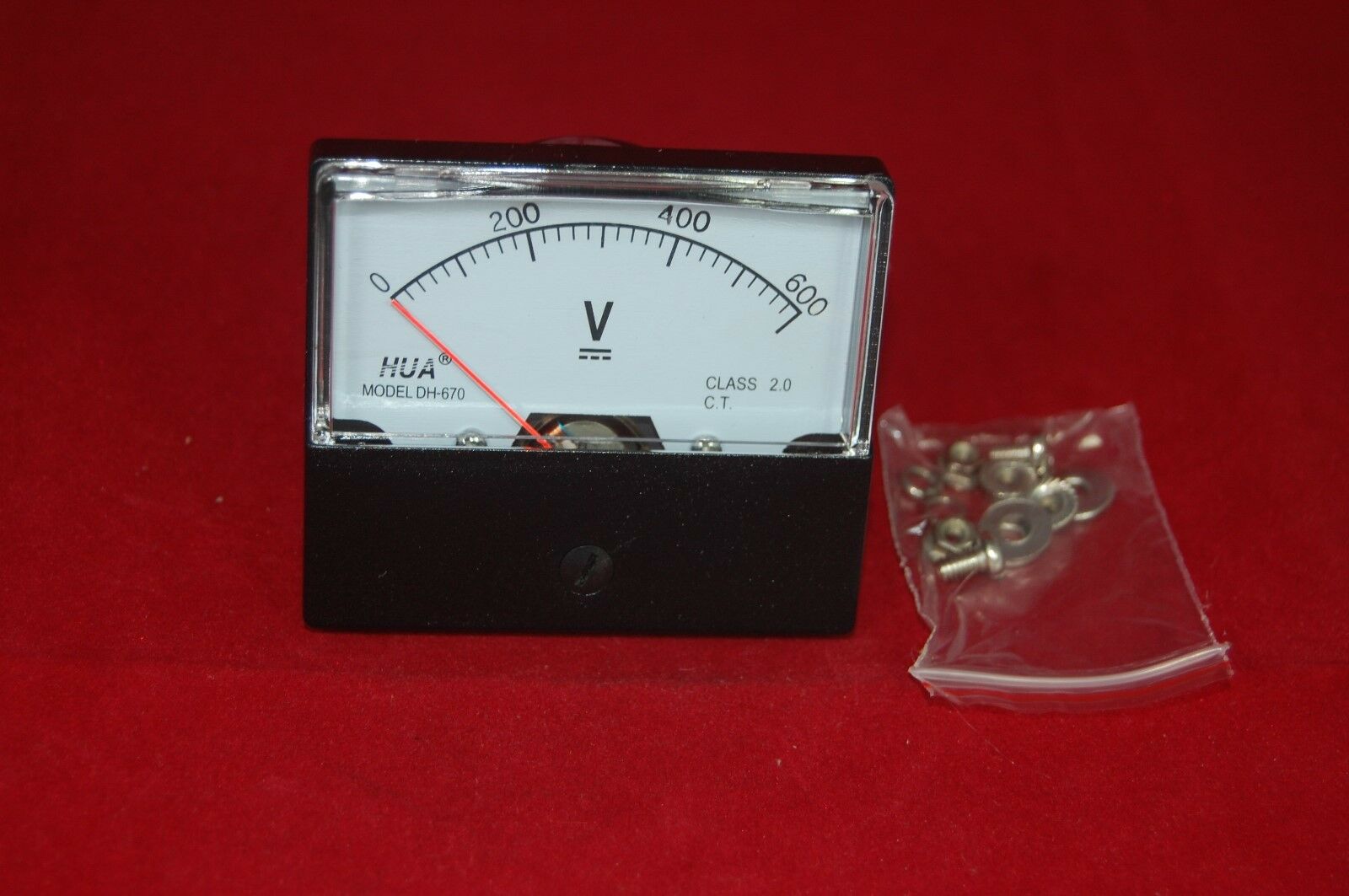 DC 0-600V Analog Voltmeter Analogue Voltage Panel meter 60*70 Directly connected