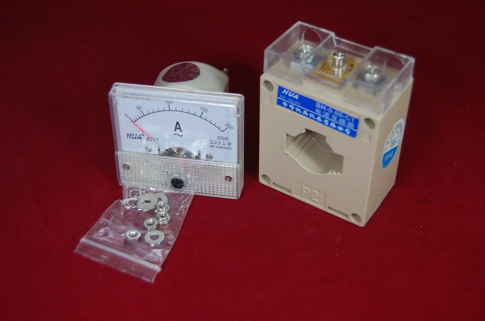 AC 200A Analog Ammeter Panel AMP Current Meter 85L1 AC 0-200A  with transformer