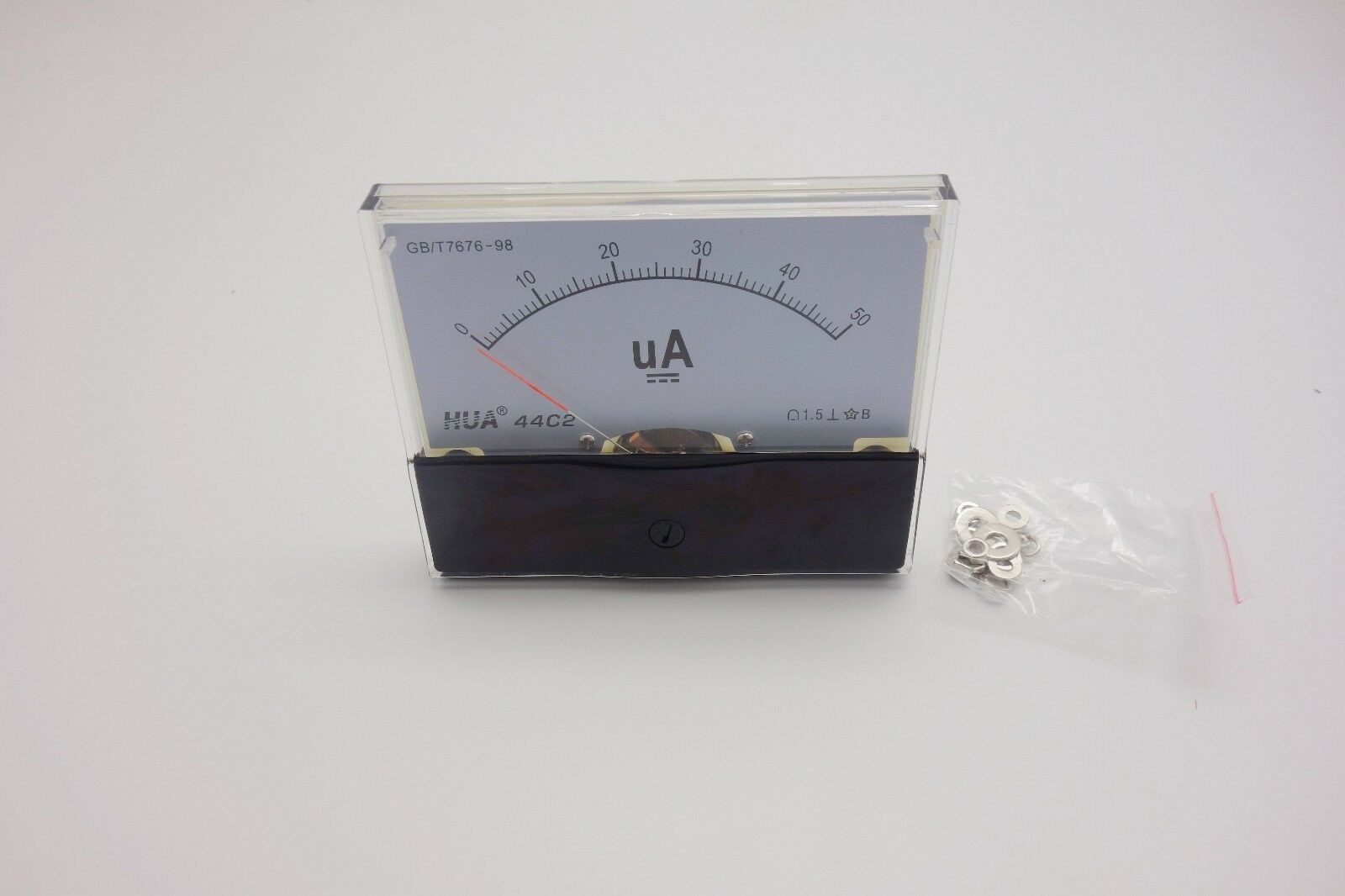 1PC DC 0- 50uA  Analog Ammeter Panel AMP Current Meter 80x100MM directly Connect