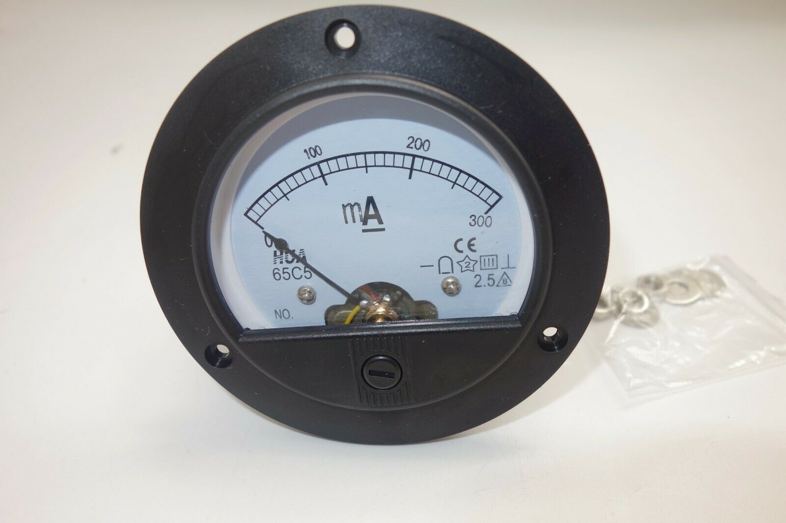 DC 0-300mA Round Analog Ammeter Panel AMP Current Meter Dia. 90mm Direct Connect