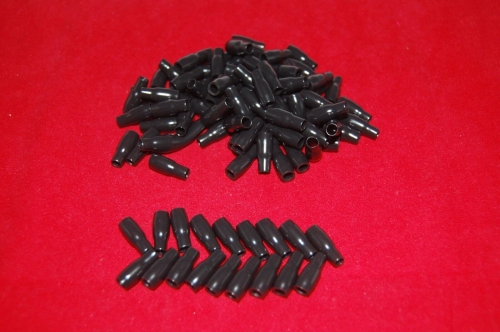 100PCS V-3.5 Vinyl Wire End Caps Black PVC Material Crossing Setting 3.5MM