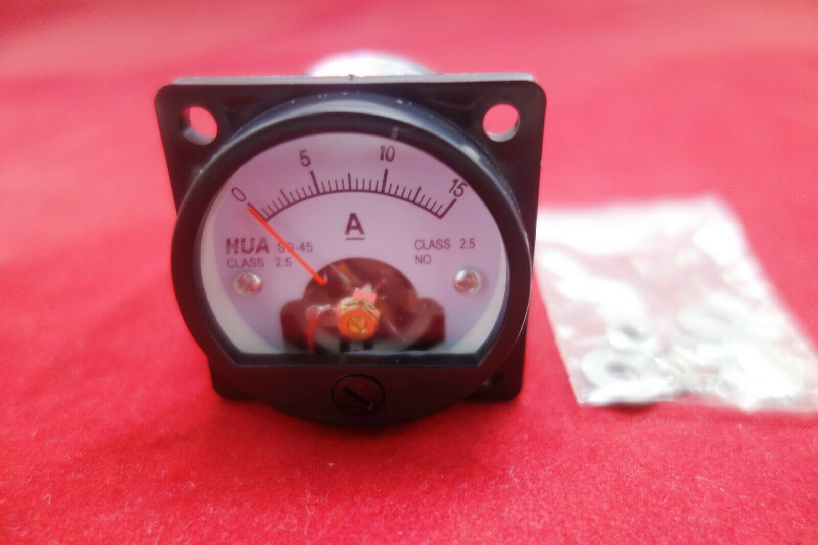 1PC DC 0-15A Analog Ammeter Panel AMP Current Meter SO45 Cutout 45mm