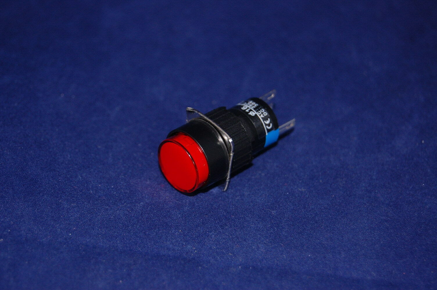 2PCS 16MM RED ROUND Momentary PUSH BUTTON LED ILLUMINATED 12V AC/DC 5 PINS