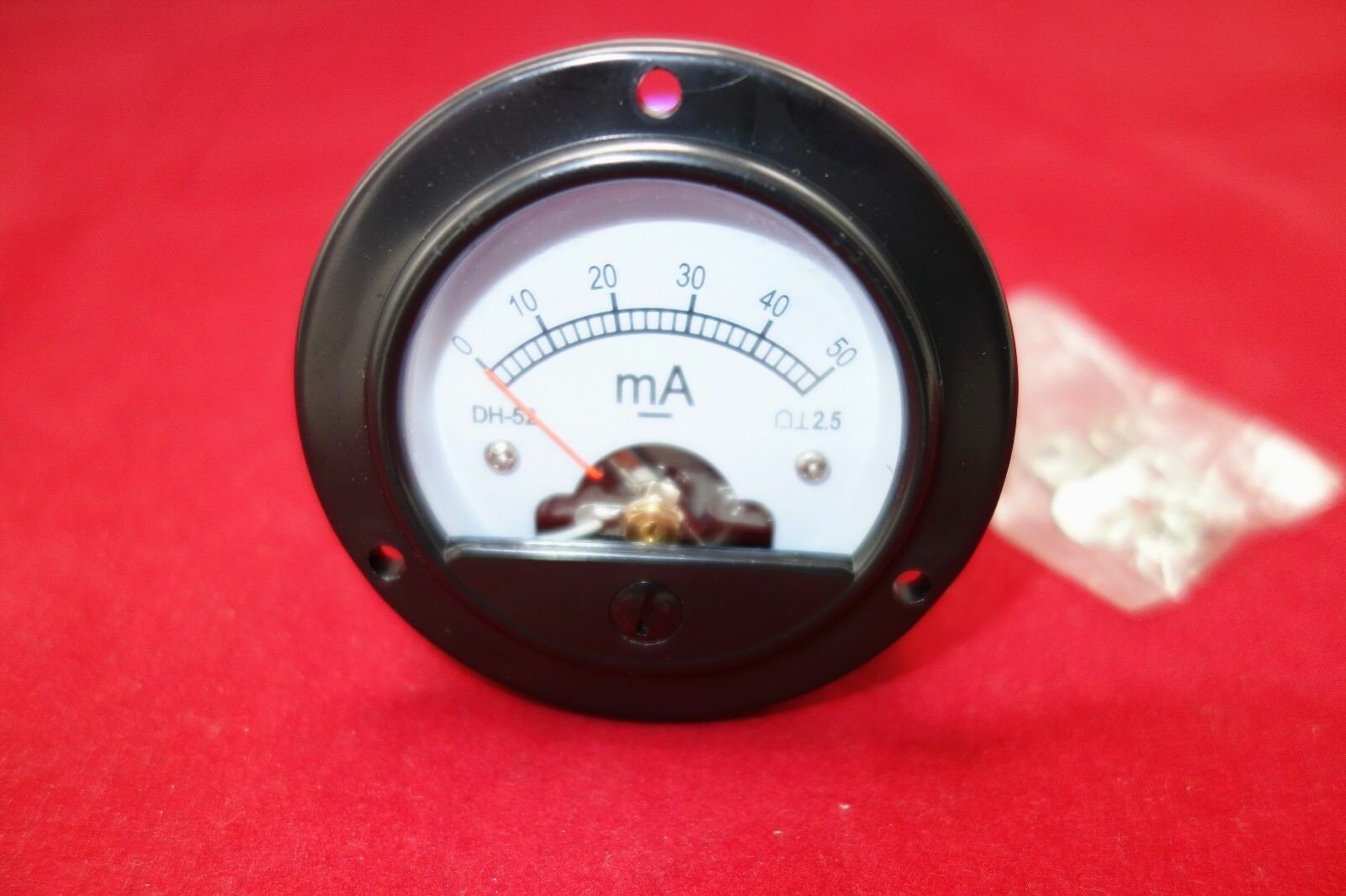 DC 0- 50mA Round Analog Ammeter Panel Current Dia. 66.4mm DH52 direct connect