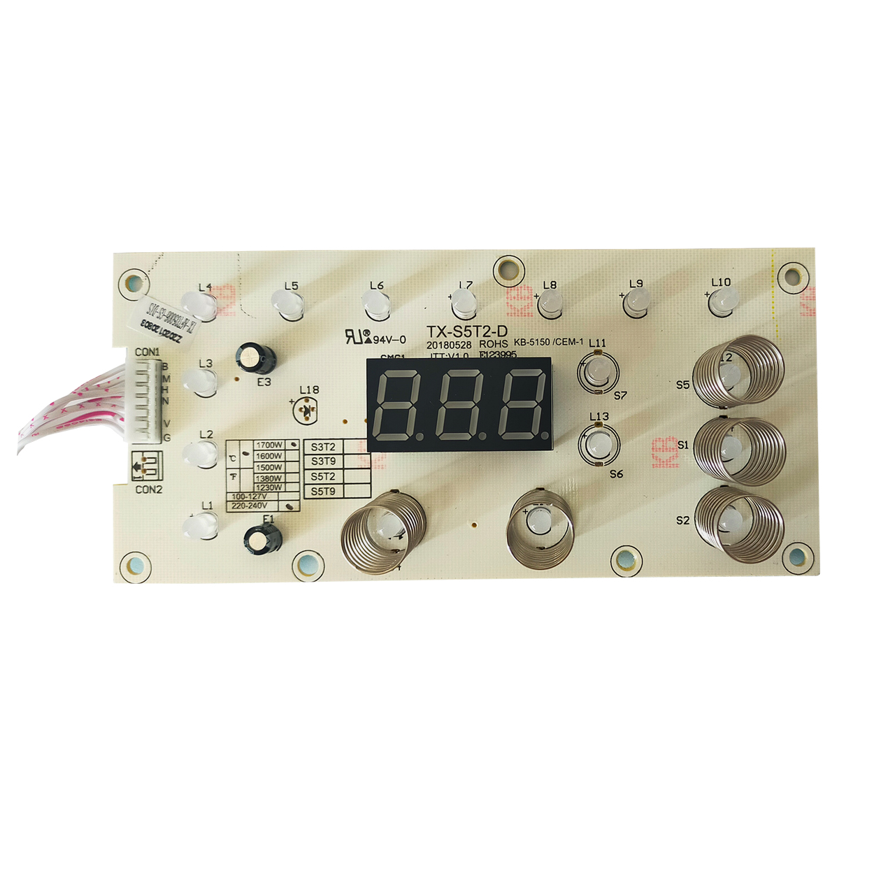 5 button touch air fryer control board