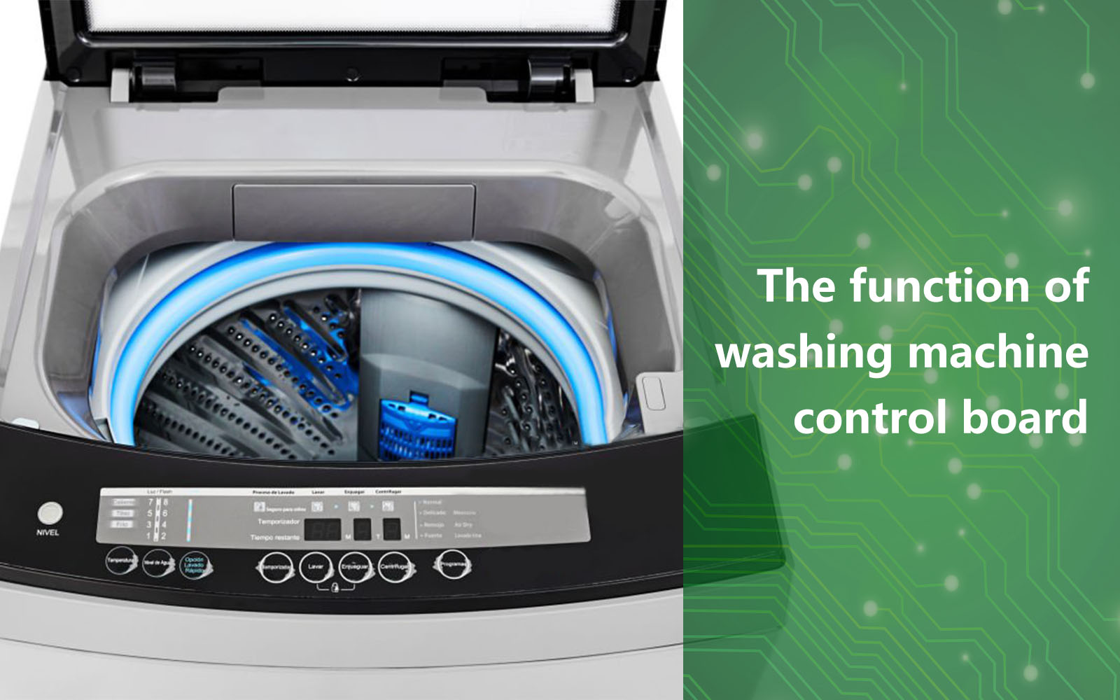 The function of washing machine control board