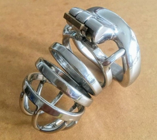 MOG New men's metal stainless steel virginity lock