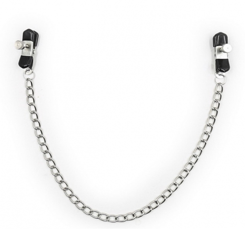 MOG Short clip adjustable elastic black with chain chain milk clip