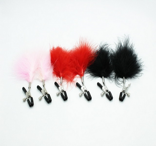 MOG Sexy nipple clip color feather mimi clip