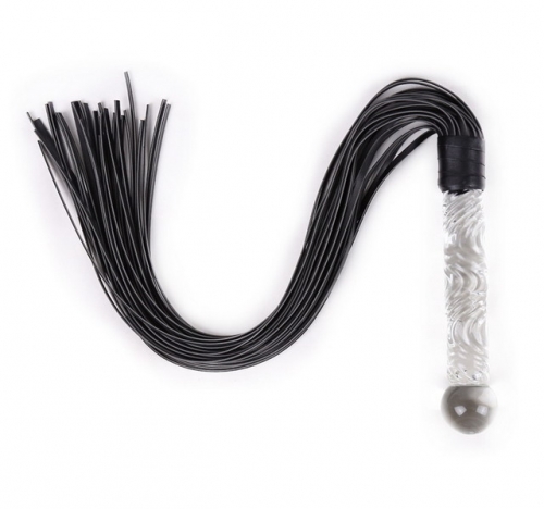 MOG Glass handle leather fun whip