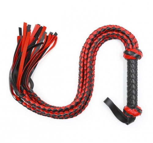 MOG Multiple black and red woven whip