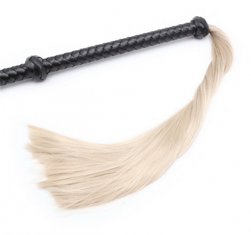 MOG Leather multi-section long handle whip