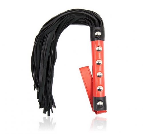 MOG Red handle with a row of nails whip