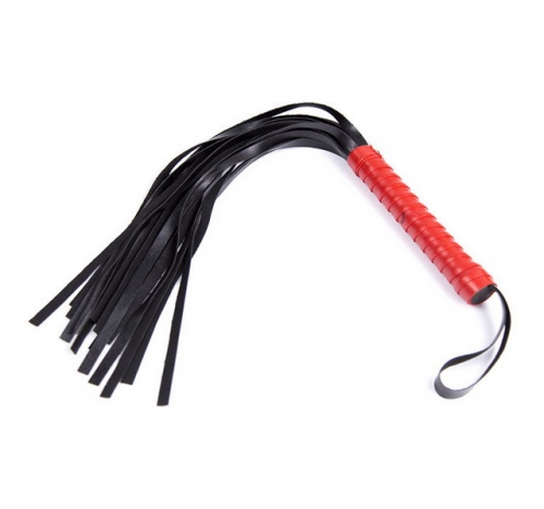MOG Red handle hand-wrapped leather whip