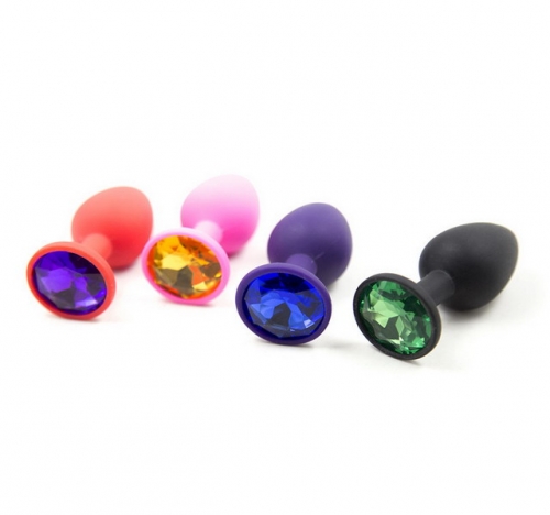 MOG Silicone bullet head metal small anal plug