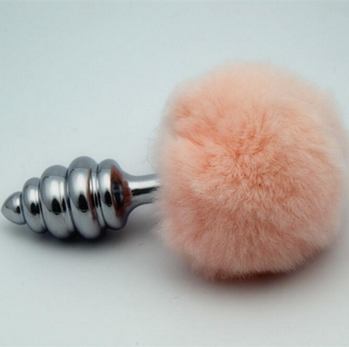 MOG Alternative toy anal stuffed hair ball rabbit tail