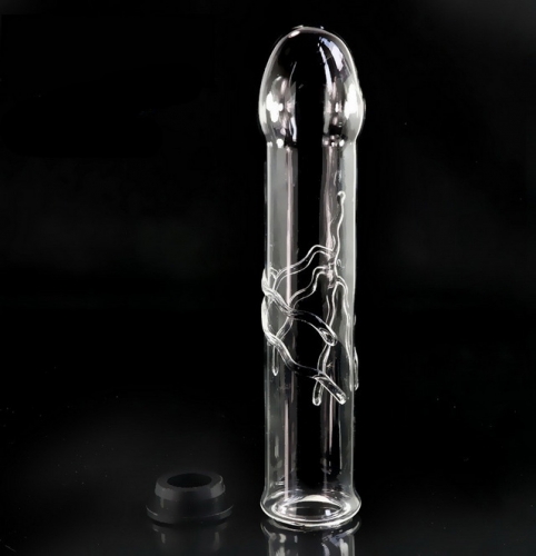 MOG Hollow glass penis ice fire massage stick