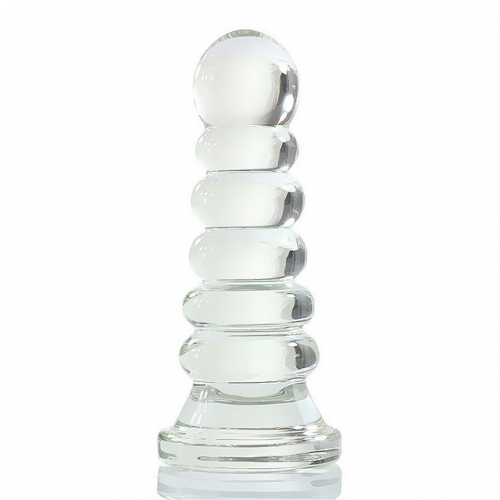 MOG Oversized glass crystal pagoda anal plug