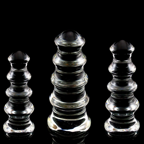 MOG Crystal glass pagoda G point anal plug