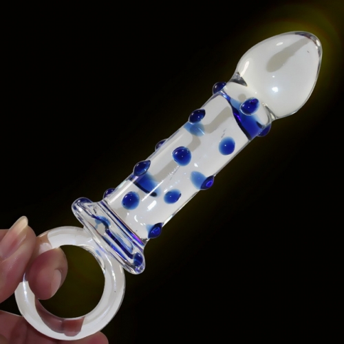 MOG Crystal glass back court anal plug