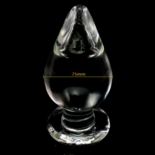 MOG Crystal glass oversized 75mm anal plug