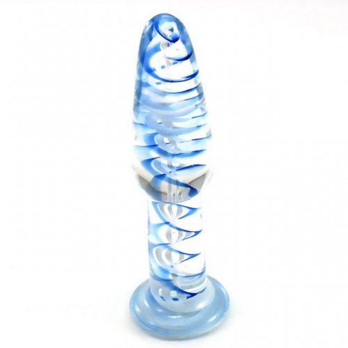 MOG Crystal glass back court G point anal plug