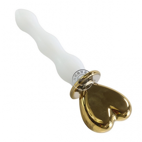 MOG Heart-shaped glass massage stick