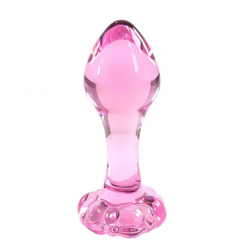 MOG Pink backyard glass anal plug