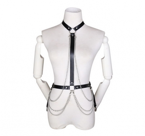 MOG Leather metal chain clothes