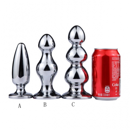 MOG Adult metal bead anal plug g-point backyard plug to please double beads anal plug supplies sex toys anal masturbation